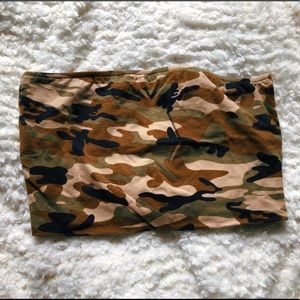 Camo tube top
